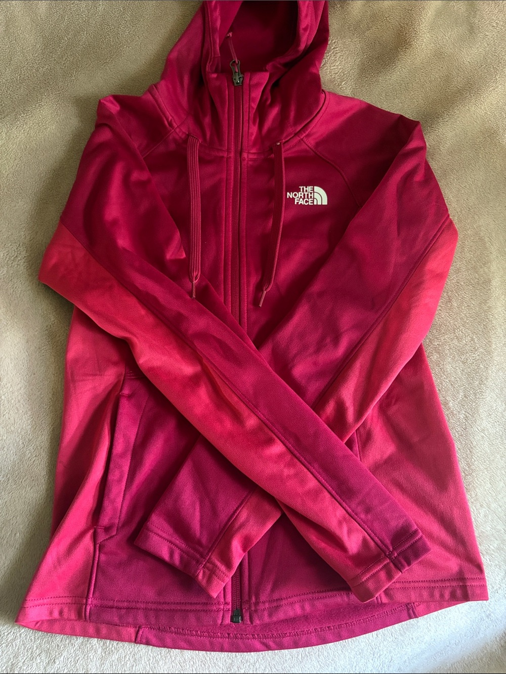 The North Face Women's Hooded Full-Zip Jacket in Fuchsia